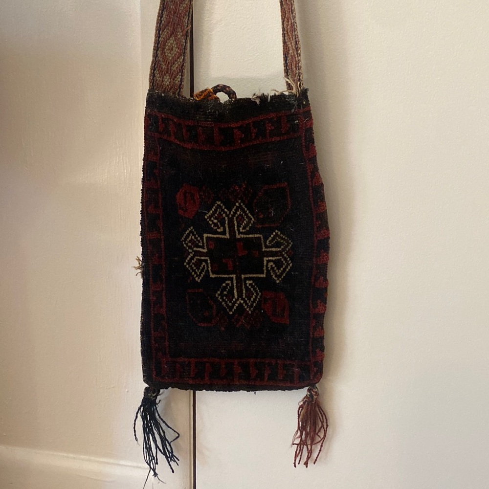 Authentic vintage rug bag
